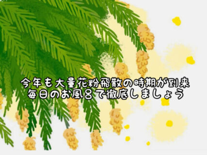 【アレルギー】今年の花粉の飛散量は去年の8倍。。お風呂でこれオススメです