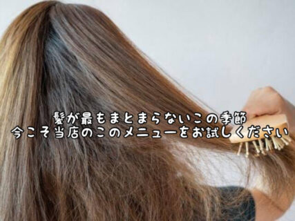 【ヘアスタイル】汗と湿度であなたの髪うねうねしない？今こそこのメニューを！！