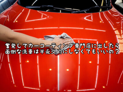 【ピカピカ】ぶっちゃけ高額の”カーコーティング”を施工すれば洗車しなくてもよくなるの？