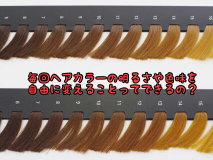 【ヘアカラー】明るさや色味は毎回自由に好きなものを選ぶことが自由にできるの？