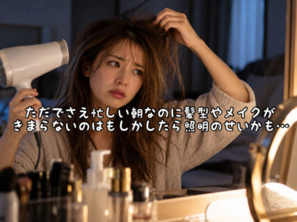 【ヘアケア】照明の明るさで自分の髪を見るモチベーションを無意識に左右してるってホント？