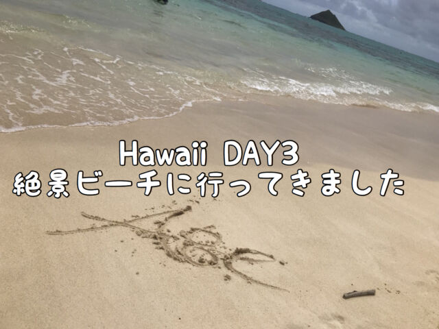 【Hawaii Day3】「天国の海」ラニカイビーチへ行ってきました