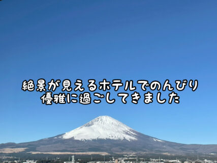 【正月旅行】日本一の山が望める温泉旅館でのんびり過ごしてきました