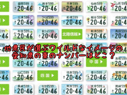 【他県民が選ぶ】”愛知県で一番ワイルドなイメージ”のナンバープレートランキングが発表されました